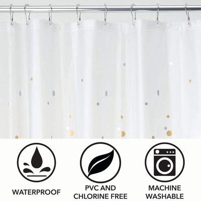 Gordijn van de de badkamers Beschikbare Plastic Douche van fabrieks het In het groot Walmart met Haken