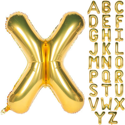 De gouden Ballons van de het Alfabetbrief van Mylar van de Heliumfolie voor de Partijdecoratie van de Huwelijksverjaardag