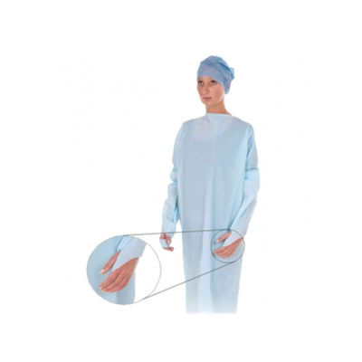 Waterdicht Medisch Gebruik die Beschikbare CPE van de Isolatietoga Toga met Achterbanden kleden